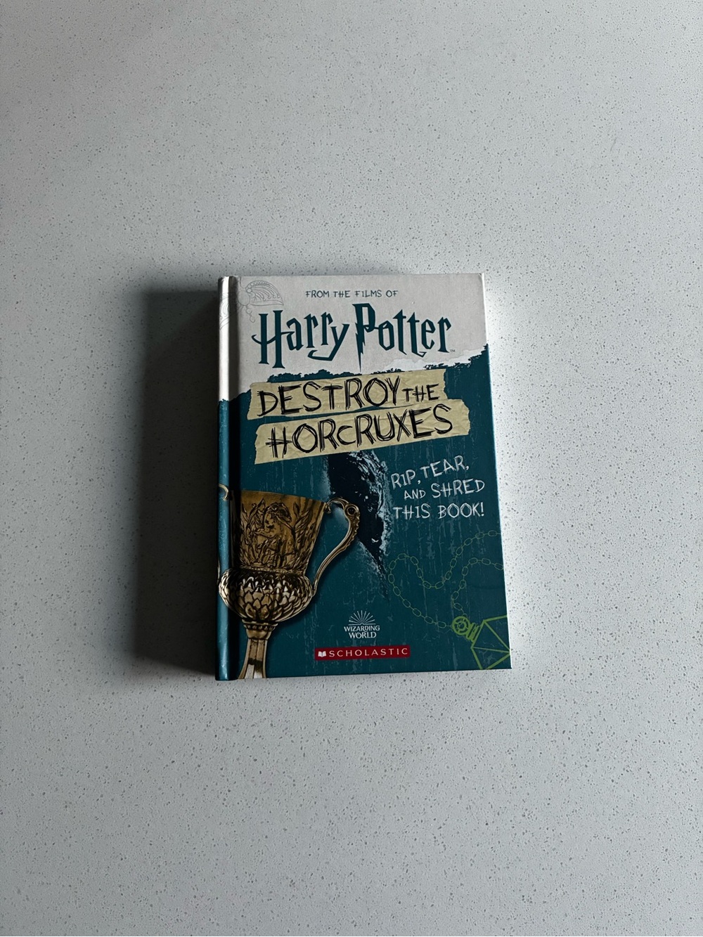 Scholastic Harry Potter: Destroy the Horcruxes — Teal and Gold Cover